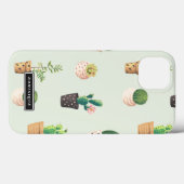 Lackierte Töpfe mit Sukkulenten und Kaktmuster Case-Mate iPhone Hülle (Rückseite (Horizontal))