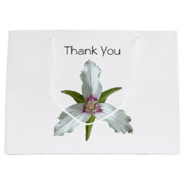 Lackierte Trillium Spring Wildblume Geschenktasche Große Geschenktüte
