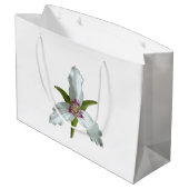 Lackierte Trillium Spring Wildblume Geschenktasche Große Geschenktüte (Rückseite Schrägansicht)