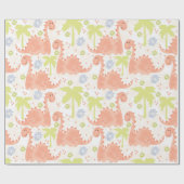 Lackpapier für Dinosaurier Geschenkpapier (Flach)