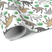 Lackpapier für Ziegen Geschenkpapier (Rolleneckpunkt)