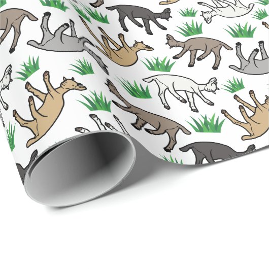 Lackpapier für Ziegen Geschenkpapier (Rolleneckpunkt)