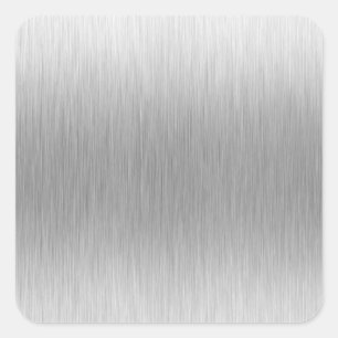 Lackstahl aus gebürstetem Aluminium Quadratischer Aufkleber