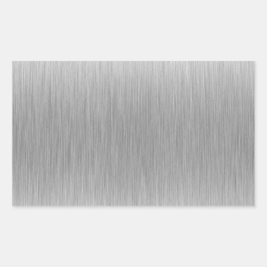 Lackstahl aus gebürstetem Aluminium Rechteckiger Aufkleber (Vorderseite)