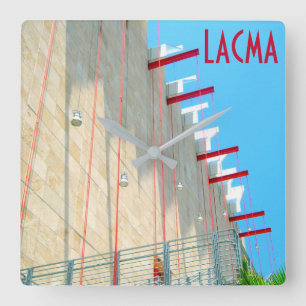 LACMA Los Angeles Museum Moderne Kunst Fotografie Quadratische Wanduhr