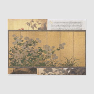 Lacquated Chrysanthemums Coromandel Screens Seidenpapier