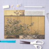 Lacquated Chrysanthemums Coromandel Screens Seidenpapier (Handwerk)