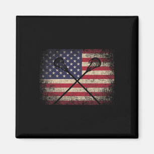 Lacrosse 4. Juli Geschenk American Flag USA - Ball Magnet