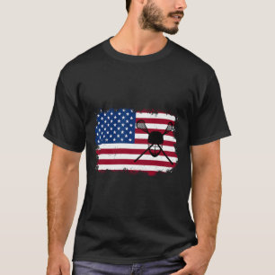 Lacrosse American Flag Art for Men Women 4. JU T-Shirt