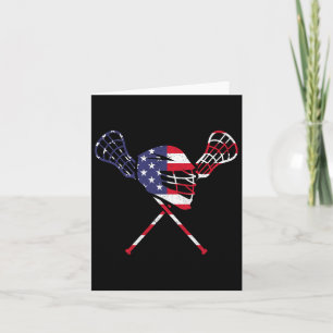 Lacrosse American Flag Karte
