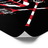 Lacrosse American Flag Lax Helm Sticks 4. Juli Poster (Ecke)