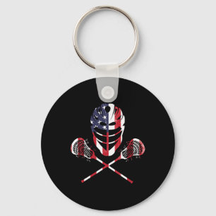 Lacrosse American Flag Lax Helmet Sticks 4. Ju Schlüsselanhänger