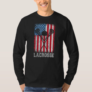 Lacrosse American Flag Lax Helmet Sticks 4. Ju T-Shirt