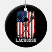 Lacrosse American Flag Lax Helmet Sticks 4. Keramik Ornament (Hinten)