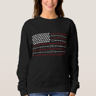 Lacrosse American Flag Lax Mama Design Sweatshirt