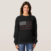 Lacrosse American Flag Lax Mama Design Sweatshirt (Vorne ganz)
