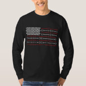 Lacrosse American Flag Lax Mama Design T-Shirt (Vorderseite)