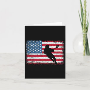 Lacrosse American Flag Lax Shirt Männer Frauen Jun Karte