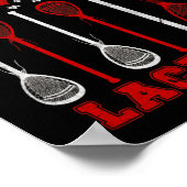 Lacrosse American Flag Lax Sport Poster (Ecke)