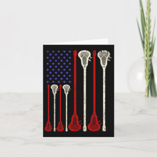 Lacrosse American Flag Lax Sticks Karte