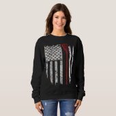 Lacrosse American Flag Men Geschenke Sweatshirt (Vorne ganz)