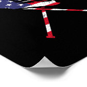 Lacrosse American Flag Poster (Ecke)