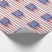 Lacrosse-Amerika-Spiel Geschenkpapier (Ecke)