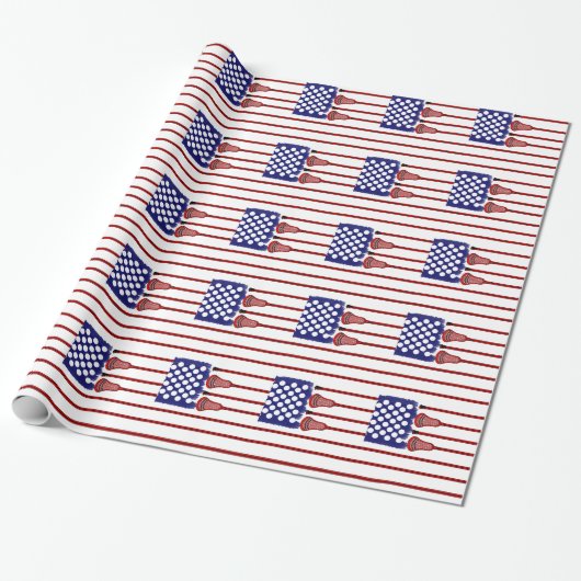 Lacrosse-Amerika-Spiel Geschenkpapier (Ungerollt)
