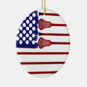 Lacrosse-Amerika-Spiel Keramik Ornament (Rechts)