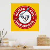 Lacrosse Armed and Dangerous Poster (Küche)