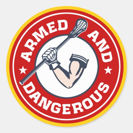 Lacrosse Armed and Dangerous Sticker (Vorderseite)