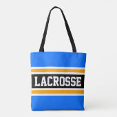 LACROSSE Athletic Bright Blue Black Yellow Strips Tasche (Rückseite)