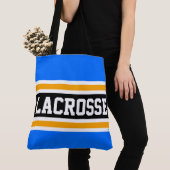 LACROSSE Athletic Bright Blue Black Yellow Strips Tasche (Von Nahem)
