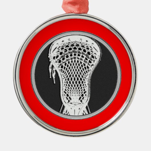 Lacrosse Award Ornament Aus Metall (Vorne)