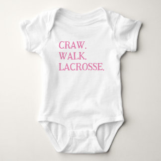 LACROSSE BABY-MÄDCHEN BODYSUIT ROSA WEIßES TOP T-S