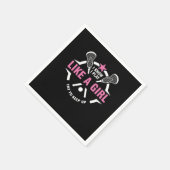 Lacrosse Ball Gameplay Sports Competition Gift I K Serviette (Ecke)