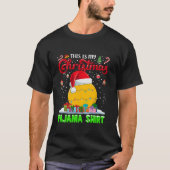 Lacrosse Ball Weihnachtsmannmütze Weihnachtslicht T-Shirt (Vorderseite)