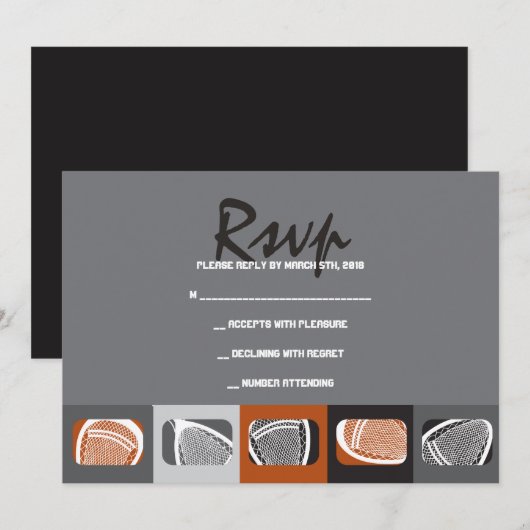 LACROSSE Bar Mitzvah Einladungskarte Einladung (Vorne/Hinten)