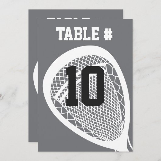 LACROSSE Bar Mitzvah TABELLENKARTE Einladung (Vorne/Hinten)