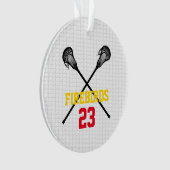 Lacrosse behält Net Team Name Player Foto Ornament (Vorderseite)