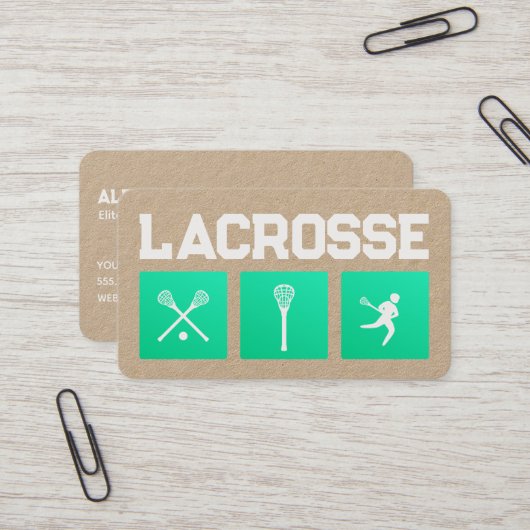 Lacrosse Beruflich Visitenkarte (Vorderseite/Rückseite Beispiel)