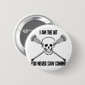 Lacrosse bin ich der Schlag Button (Vorne & Hinten)