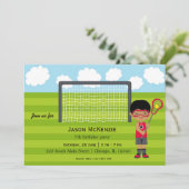 Lacrosse Birthday Einladung (Stehend Vorderseite)