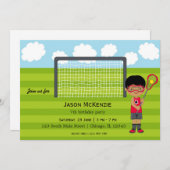 Lacrosse Birthday Einladung (Vorne/Hinten)