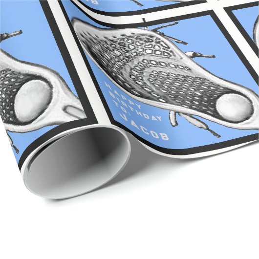 Lacrosse Birthday Geschenk Geschenkpapier (Rolleneckpunkt)