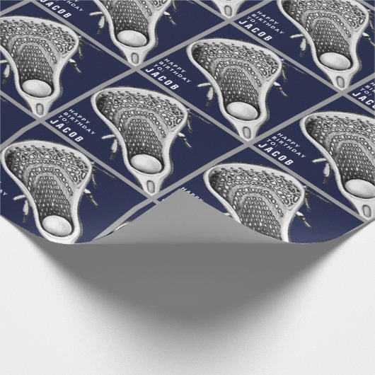 Lacrosse Birthday Geschenkpapier (Ecke)