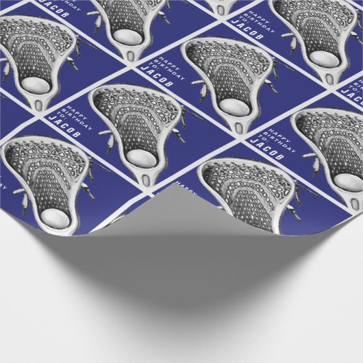 Lacrosse Birthday Geschenkpapier (Ecke)