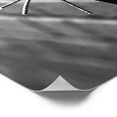 Lacrosse Black and White Brick Wall Foto Poster (Ecke)