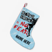 Lacrosse Blood Sweat No Furcht Weihnachten Strumpf Kleiner Weihnachtsstrumpf (Vorderansicht (hängend))
