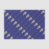 Lacrosse Blue Sports Tissue Paper Seidenpapier (Vorderseite)